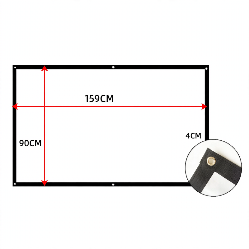 Projection screen, canvas made of sailcloth