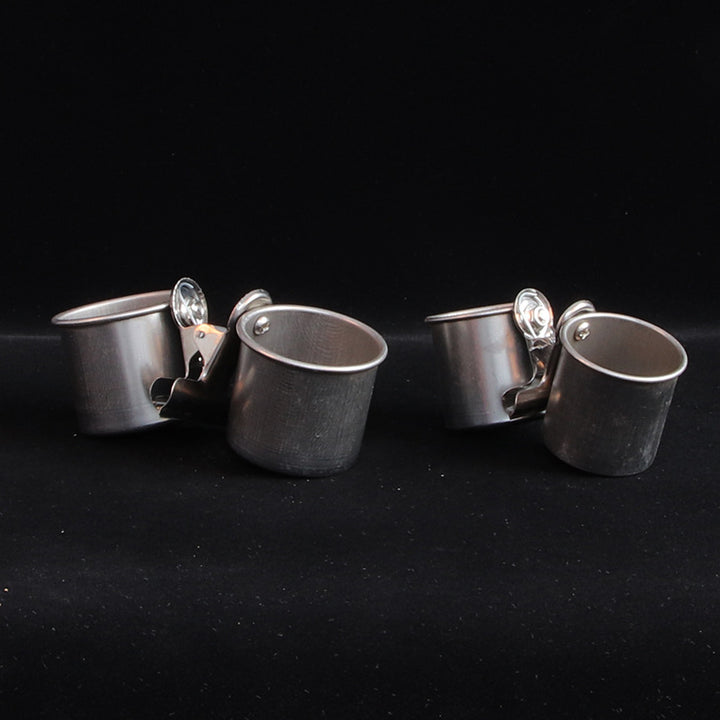 Stainless steel feeder bowl with clip for birds