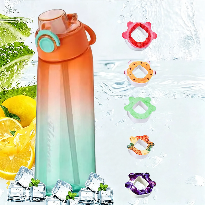 Tritan drinking bottle with aroma ring and carry handle