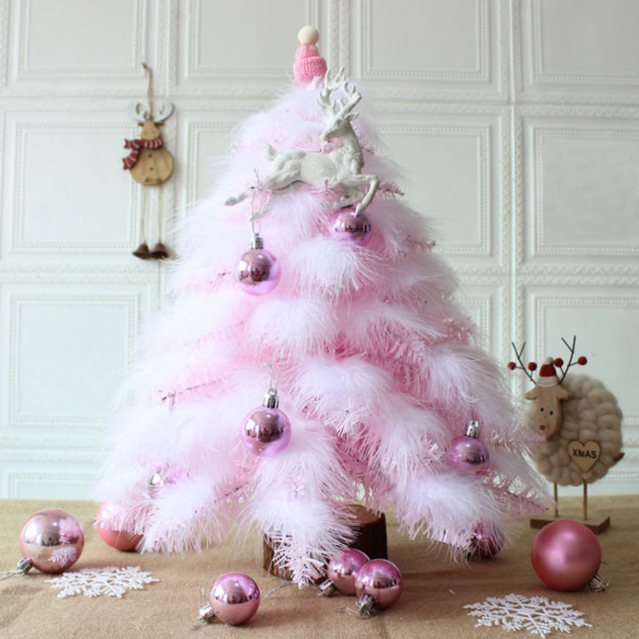 Mini Christmas tree with feather look, 45 cm or 60 cm