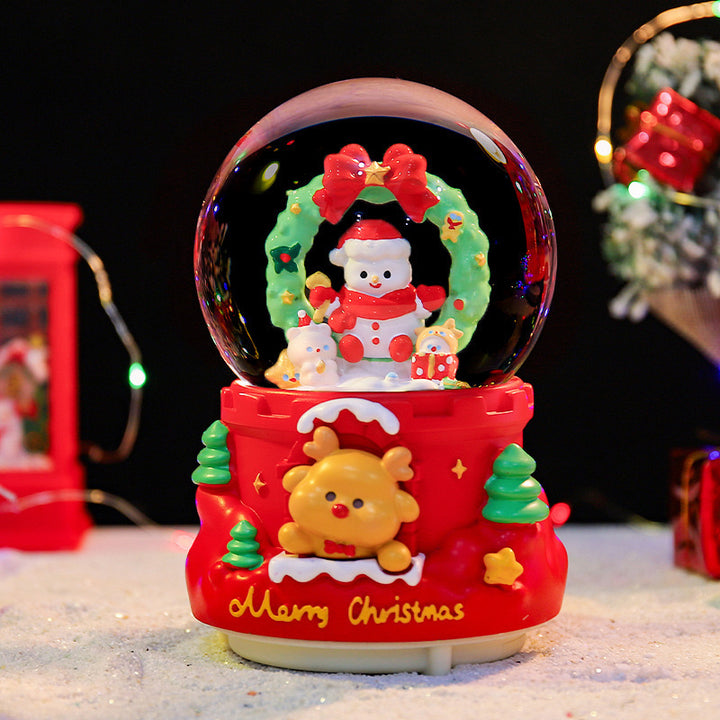 Christmas glass ball musical box with light