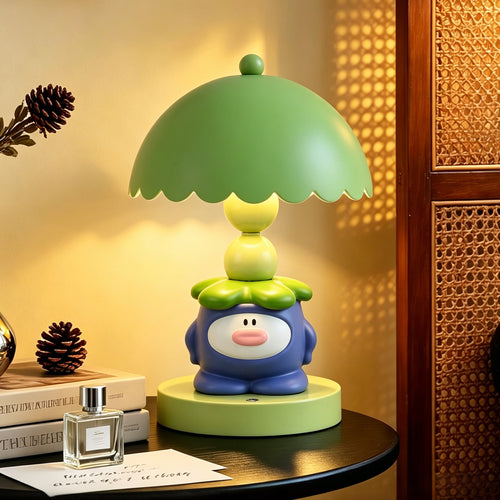 Cute eggplant table lamp with color change