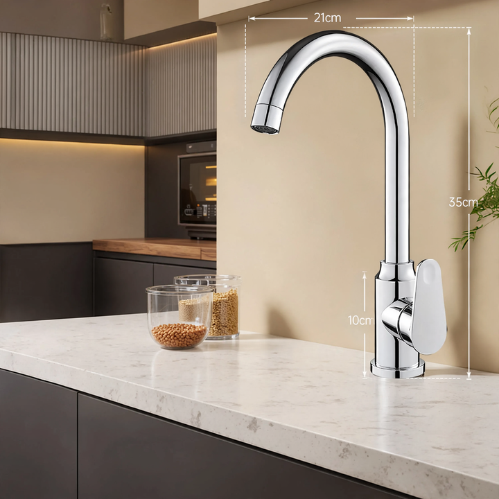 Pull-out kitchen faucet with ceramic valve