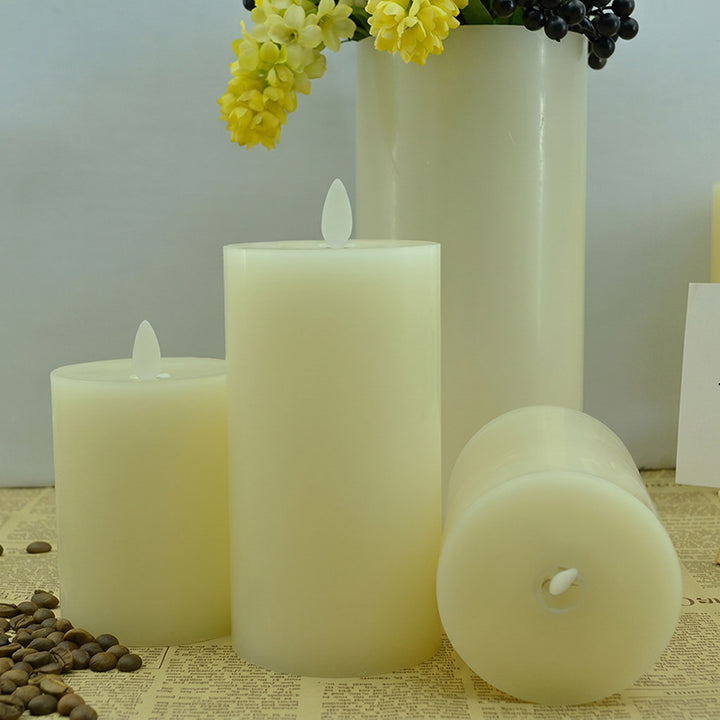 LED stub candle made of paraffin with remote control
