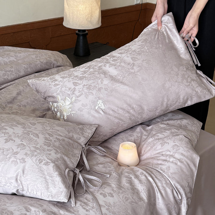 Long Staple Cotton Bedding, 4-piece, Floral Pattern