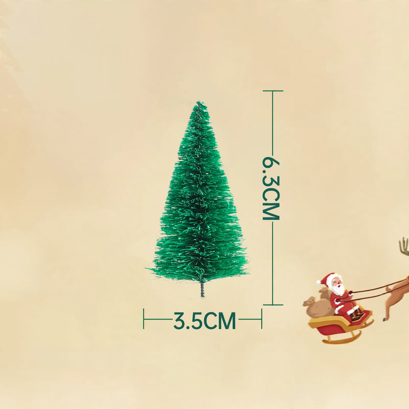 Miniature Christmas tree with snow look