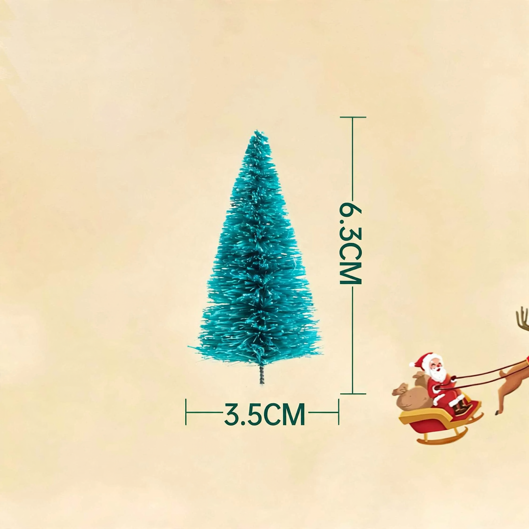 Miniature Christmas tree and wreath decoration