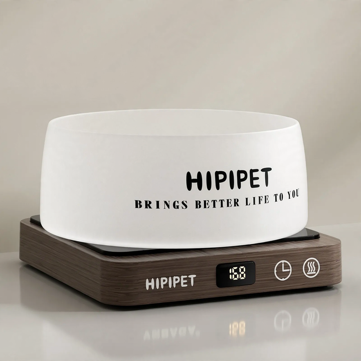 Heated drinking and feeding bowl for pets