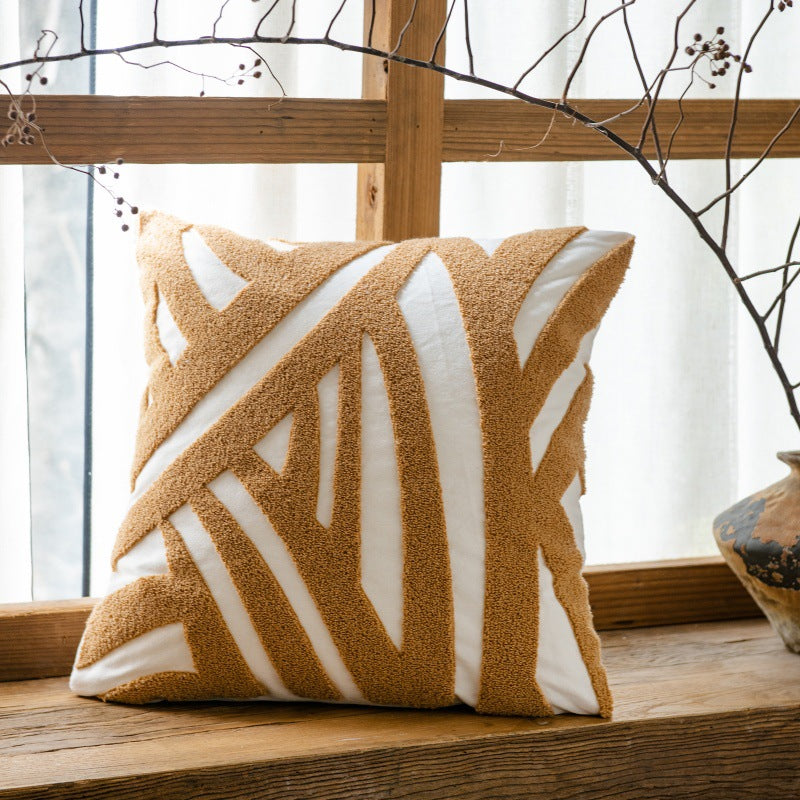 Tufted pillowcase, abstract patterns, 45×45 cm