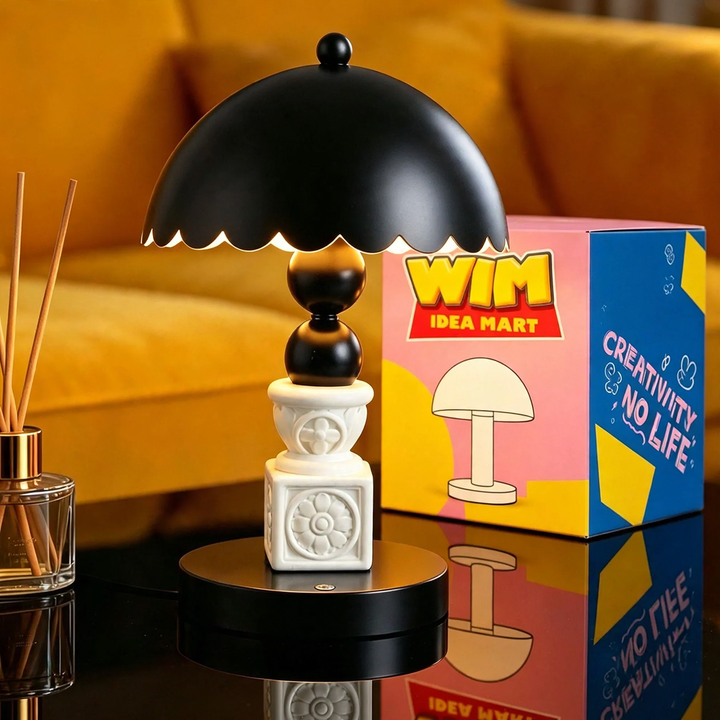 Art sculpture table lamp, Black, Model ZHTJ038