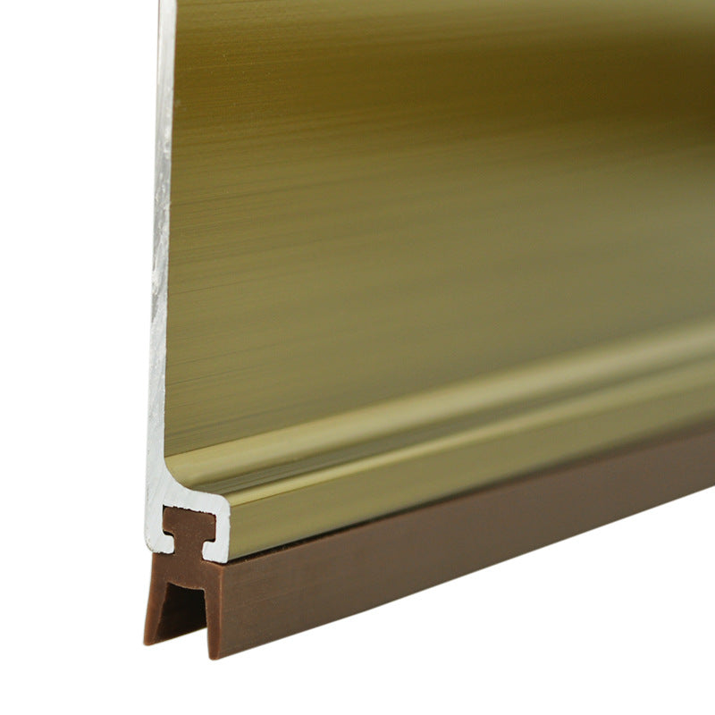 Aluminum door bottom seal with brush, 1 m