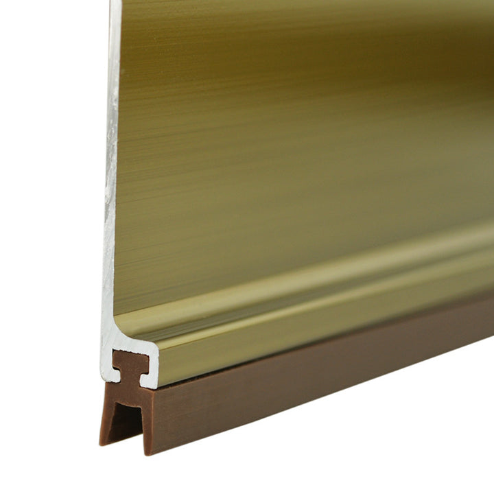 Aluminum door bottom seal with brush, 1 m