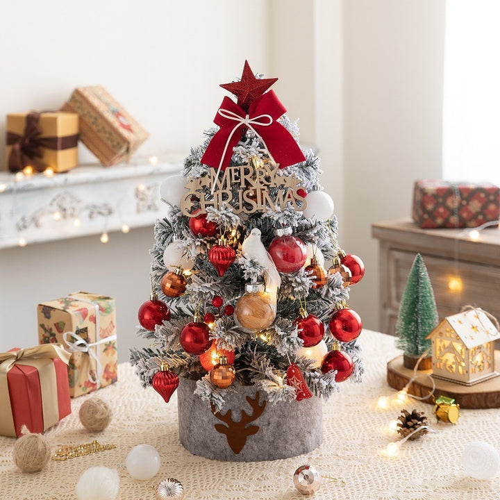 Mini Christmas tree with flocking, 45-60 cm