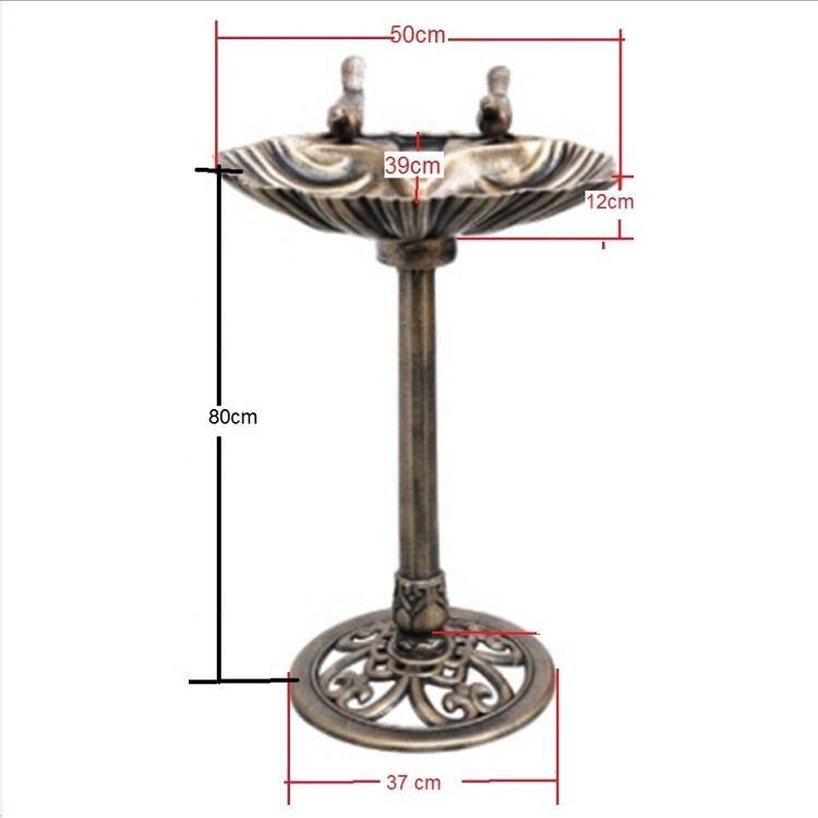 Birdbath in Shell Shape with Optional Solar Fountain