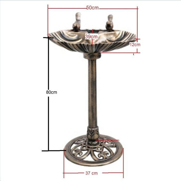 Birdbath in Shell Shape with Optional Solar Fountain