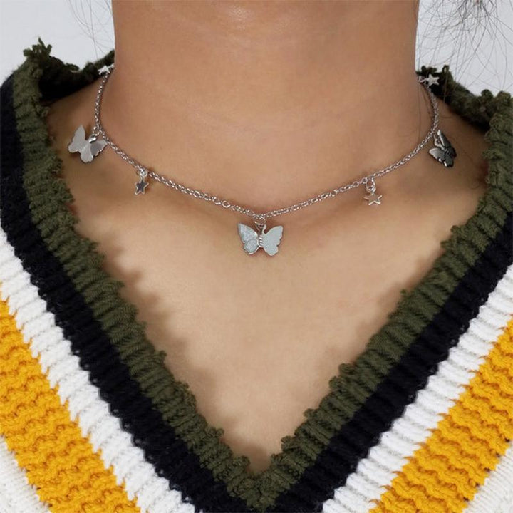 BowLift | Butterfly and Star Pendant Necklace