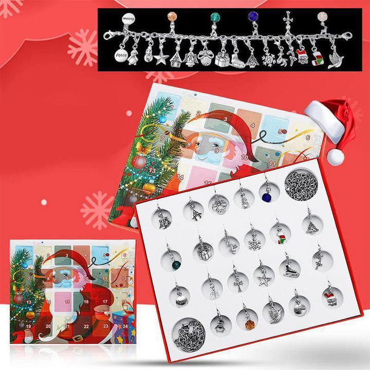 Advent calendar 24 days craft beads blind box Christmas gift bracelet | Bowlift