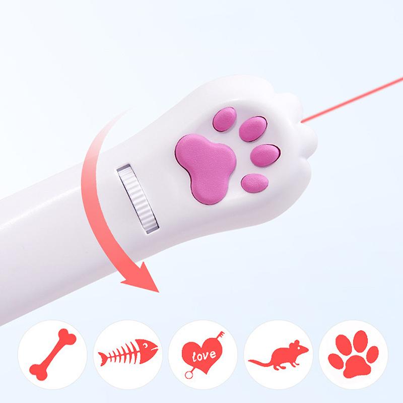 BowLift | PurrPlay USB Rechargeable Cat Laser Toy – Interactive LED Light with 4 Cartridges