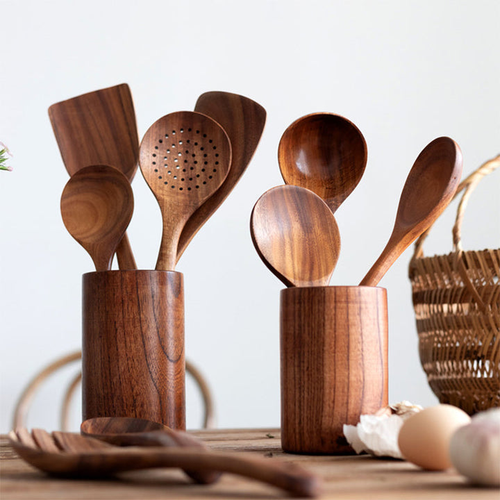 BowLift | Teak Wood Cutlery Set