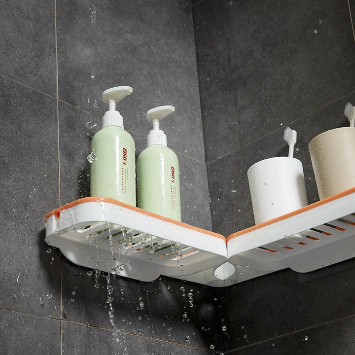 Corner shelf without drilling for the bathroom | Bowlift