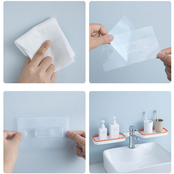 Corner shelf without drilling for the bathroom | Bowlift