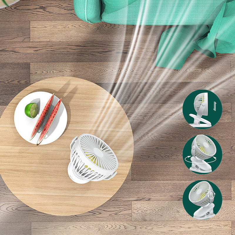 Clip Type USB Rechargeable Mini Electric Fan | Bowlift
