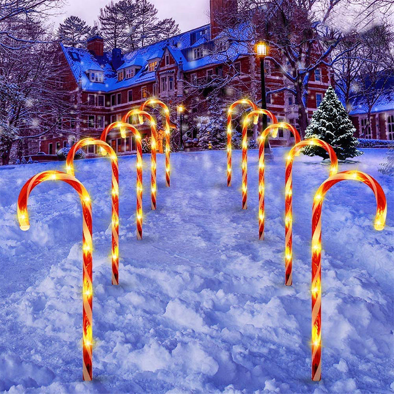 BowLift | Solar Candy Cane Christmas Decorations