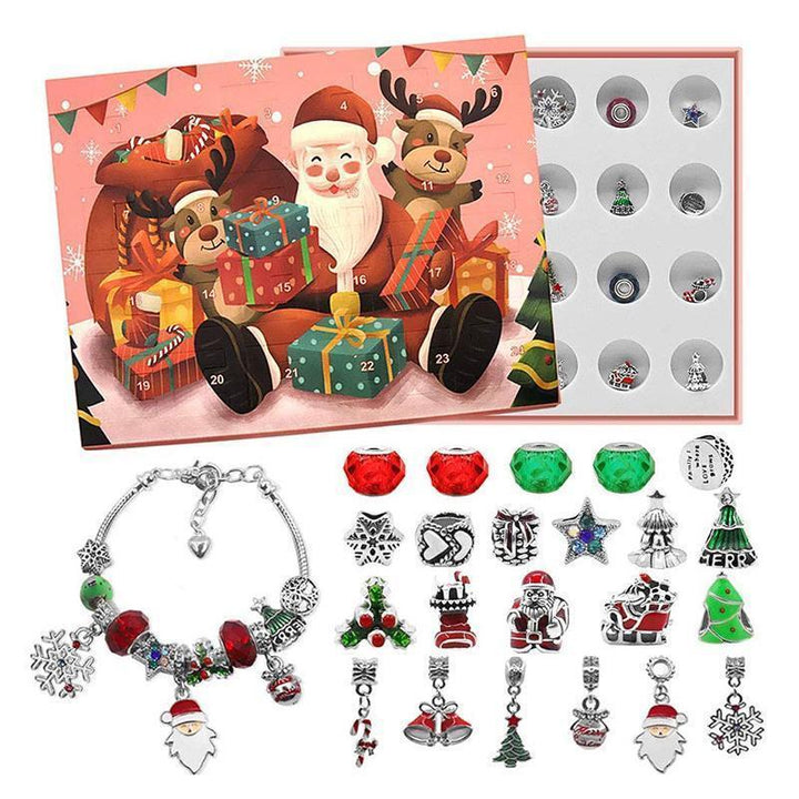Advent calendar 24 days craft beads blind box Christmas gift bracelet | Bowlift