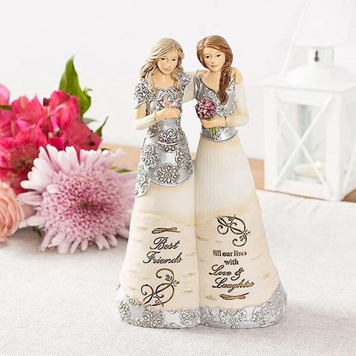 Celebrating Friendship Gifts Statue - Hand-Painted Sculptures Ornament | Bowlift