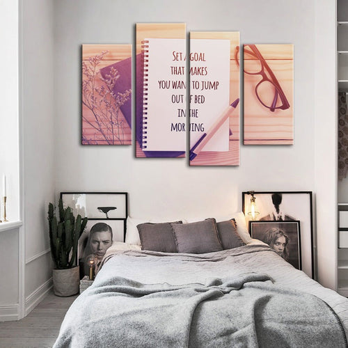 4 Piece Inspirational Art - Canvas Wall Art Painting | Bowlift