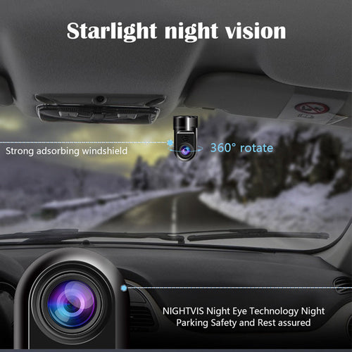 BowLift | 1080P HD 360° Rotating Mini ADAS Dashcam