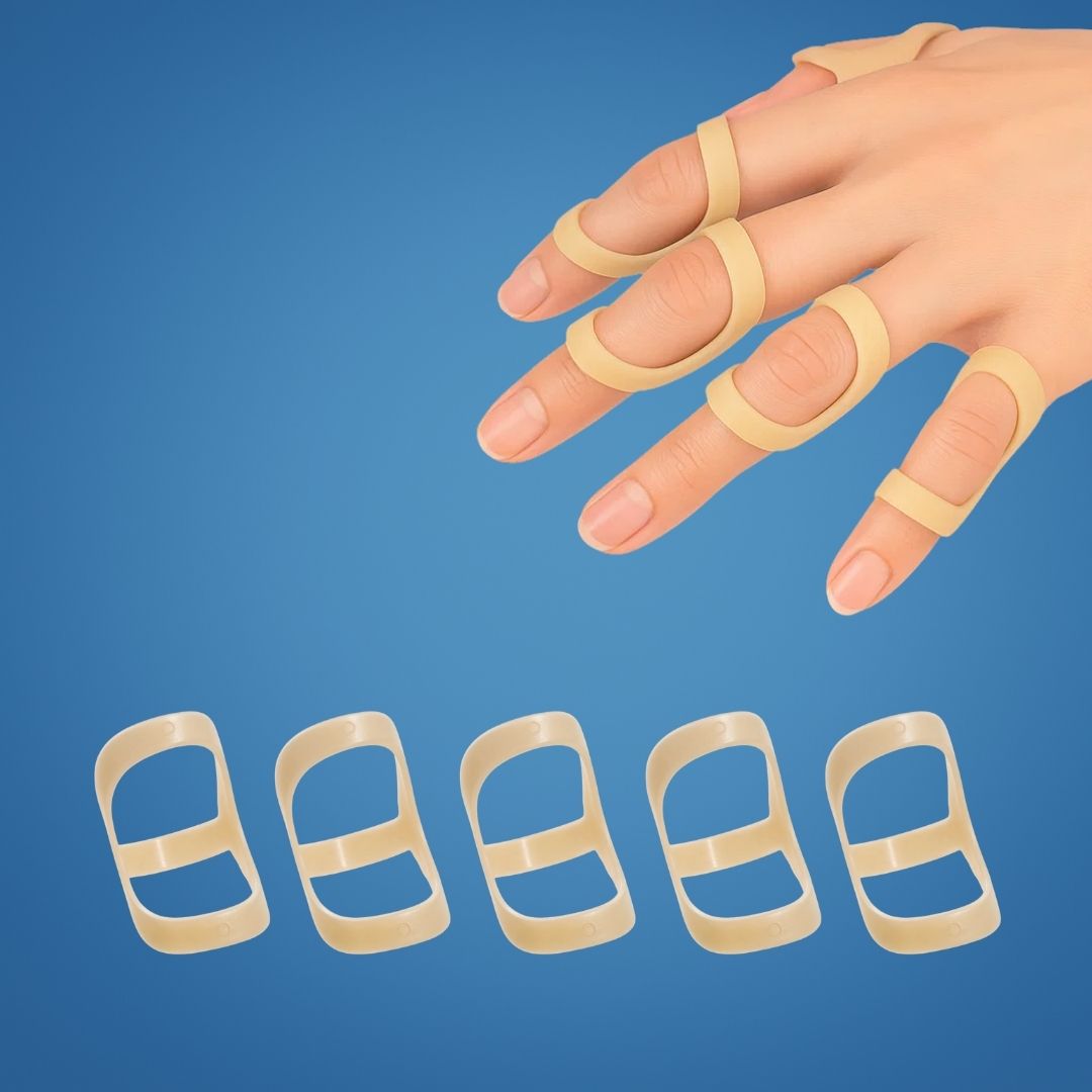 8 Ring Splint – Pain-Relief Stability – Waterproof Plastic – Daily Wear for Finger Strain Bowlift