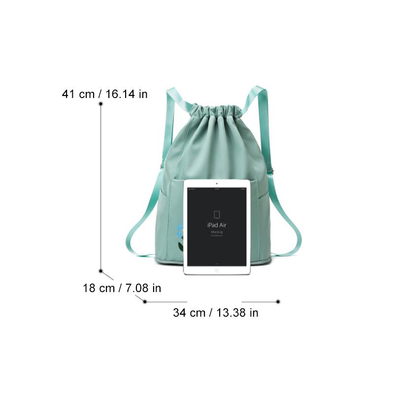 Multifunctional travel backpack with drawstring and embroidery | Bowlift