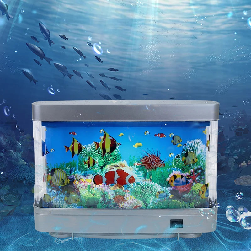 BowLift | Virtual Ocean Desk Fish Tank with LED Night Light