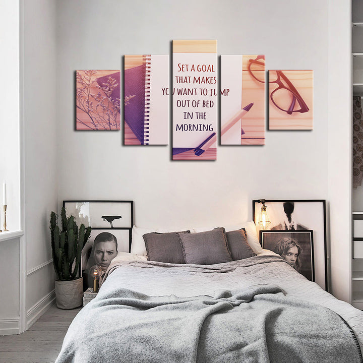 Set A Goal 5 Piece - Canvas Wall Art Painting | Bowlift