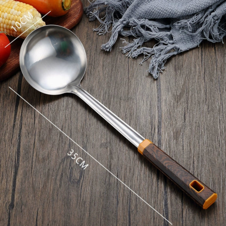BowLift | Wood Grain Stainless Steel Utensils | 6pcs Set