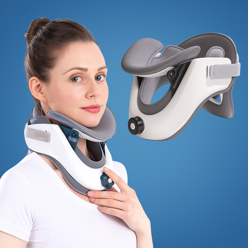 Instant Neck Pain Relief – Adjustable Inflatable Cushion – Improves Posture – Home & Office Use Bowlift