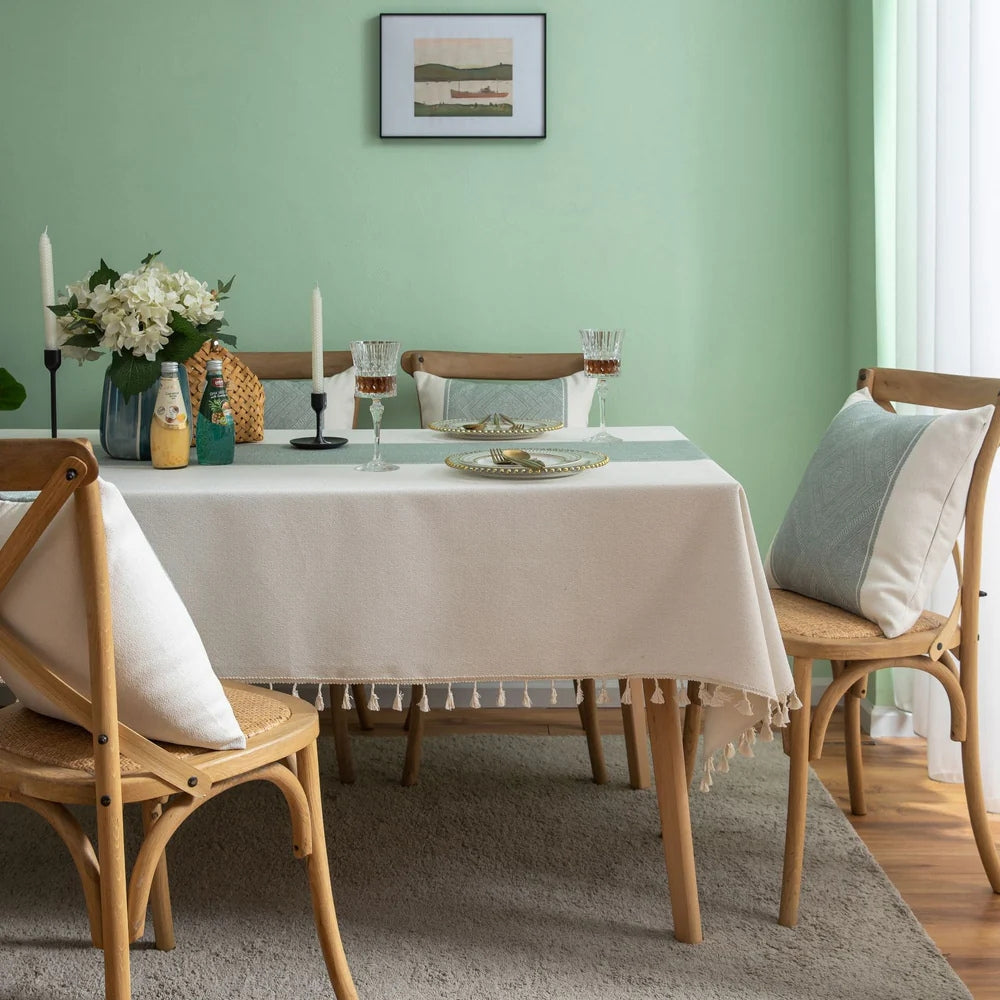 BowLift | Glisstra Geometric Tassel Tablecloth