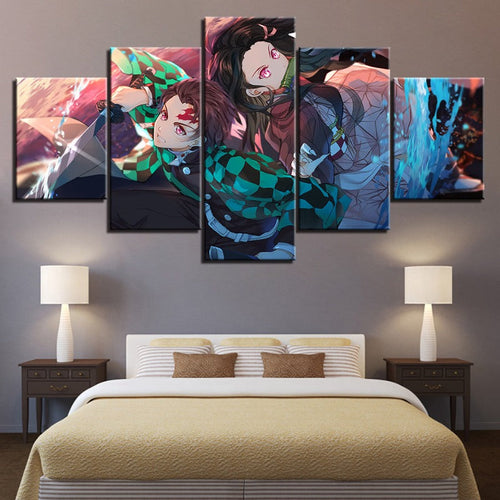 Anime Warrior Team 5 Piece - Canvas Wall Art Painting | Bowlift