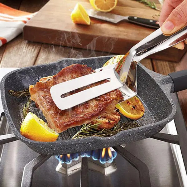 BowLift | 2-in-1 stainless steel kitchen tongs