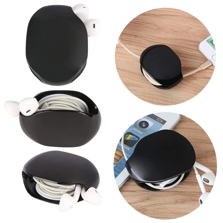 BowLift | Automatic Cable Reel – Retractable Organizer for USB & Headphone Cables