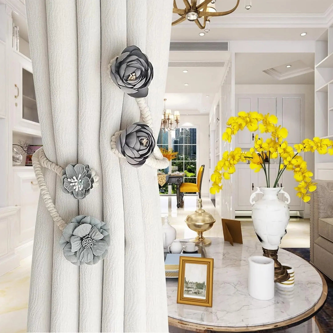 BowLift | Elegant flexible curtain holder – No drilling, No effort