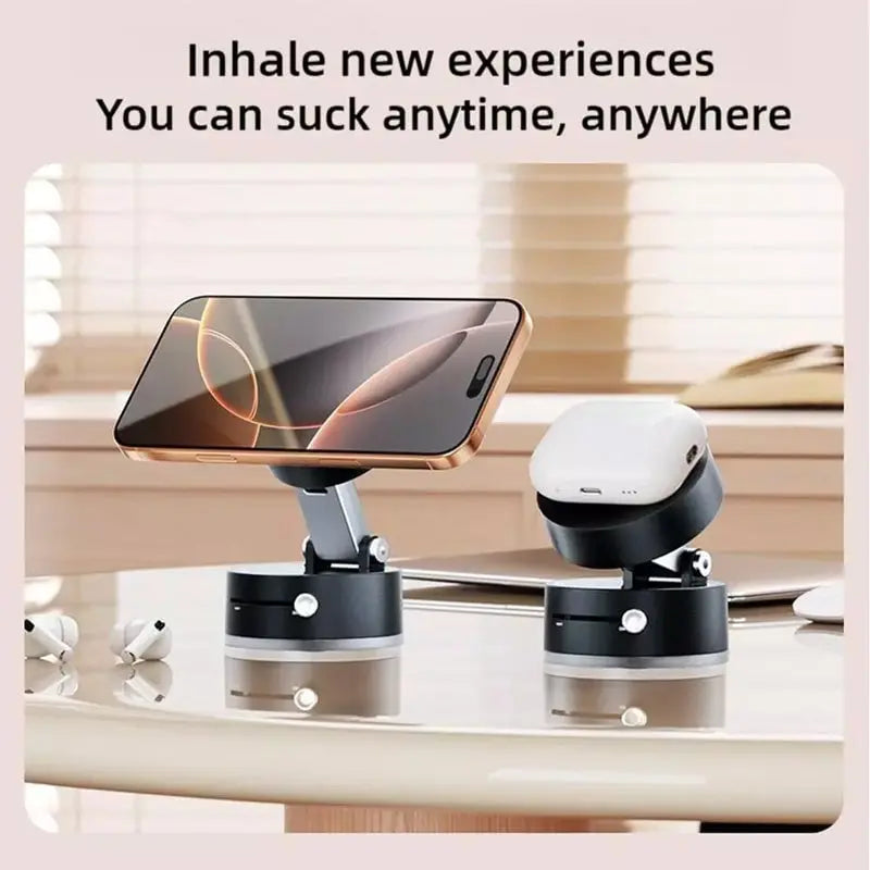 BowLift | Foldable Magnetic Phone Holder with Strong Vacuum Adhesion