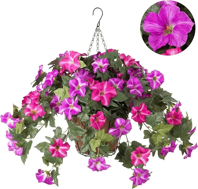 BowLift | Artificial Spring Petunias made of Silk – Perfect for Calm Home Accents