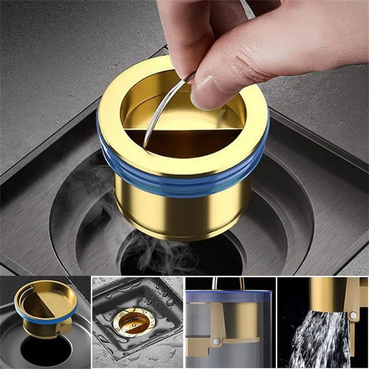 BowLift | Brass drain core – Odor stopper & hair strainer for floor drains