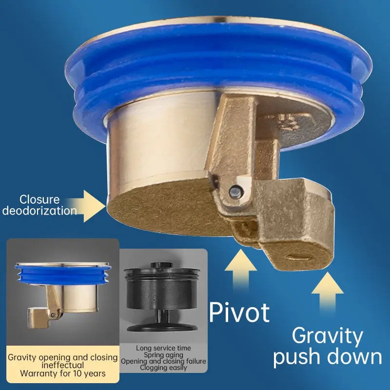 BowLift | Brass drain core – Odor stopper & hair strainer for floor drains