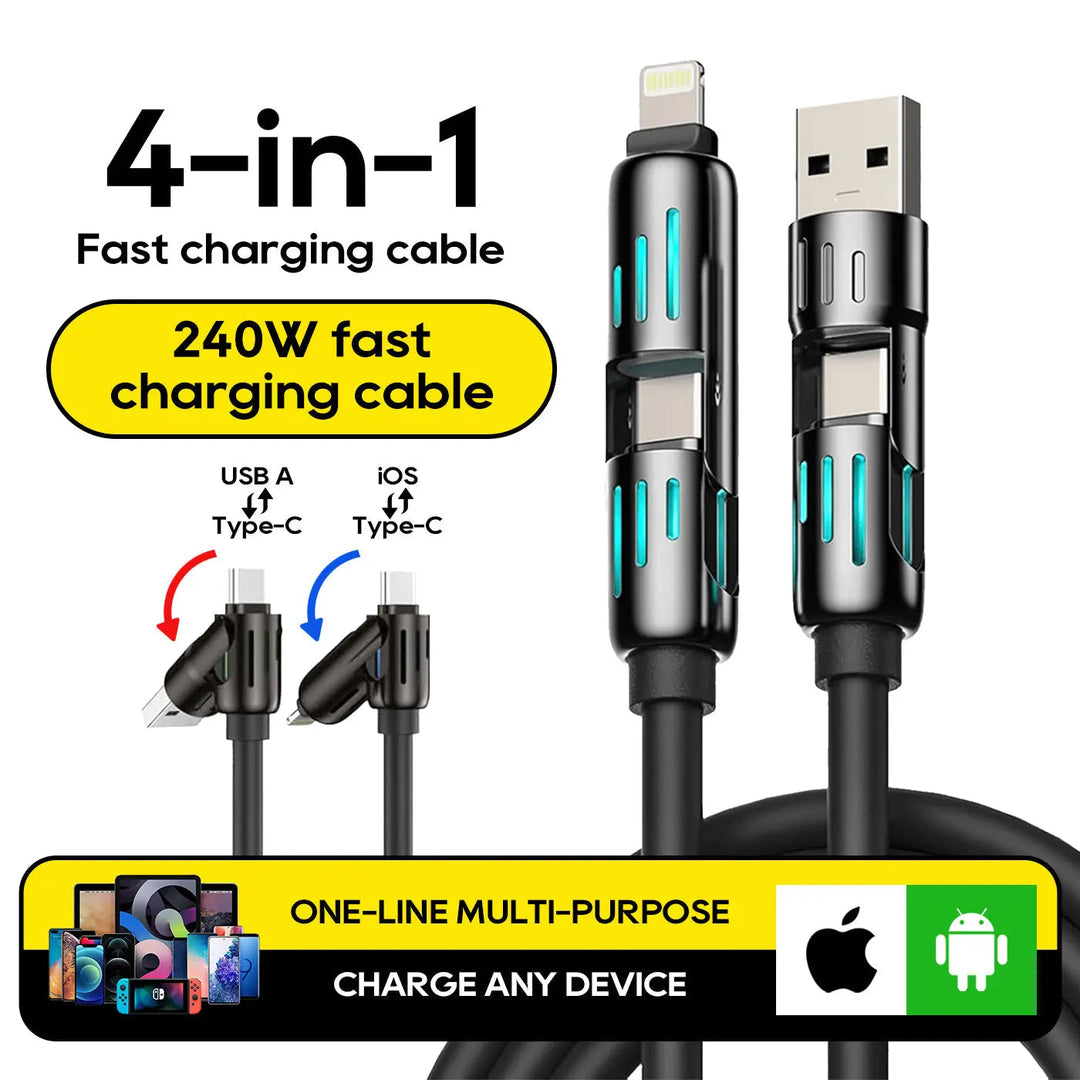 BowLift | Fast 4-in-1 USB Cable – Universal & Durable