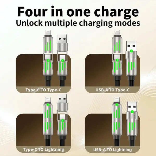BowLift | Fast 4-in-1 USB Cable – Universal & Durable