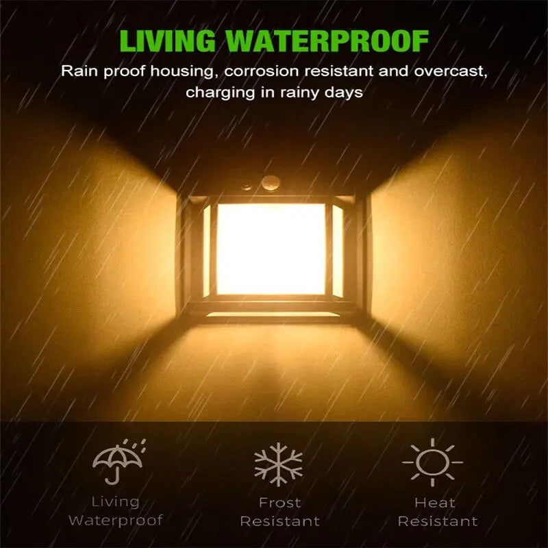BowLift | Solar-powered LED outdoor wall light – Perfect for gardens, patios, garages, and entrances