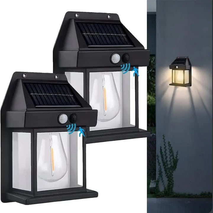 BowLift | Solar-powered LED outdoor wall light – Perfect for gardens, patios, garages, and entrances